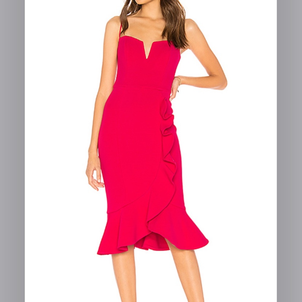NICOLAS Bandage frill dress